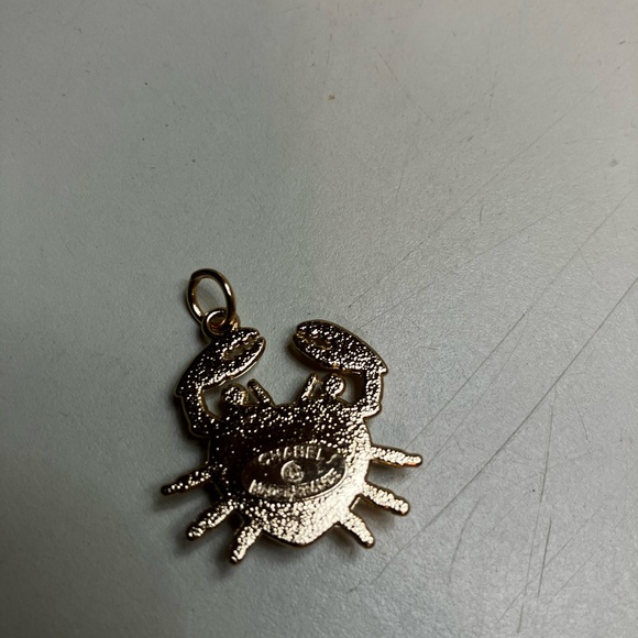 CHANEL stamped Gold and White Crab Charm/ pendant - Picture 3 of 3
